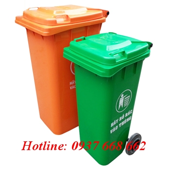 Bán thùng rác HDPE 240l nắp kín giá rẻ