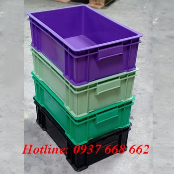 thùng nhựa đặc b4. Kích thước: 510x340x170 mm