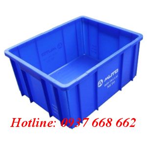 thùng nhựa đặc b10. kích thước: 495x395x115 mm.