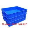 Thùng nhựa đặc Hs006. Kích thước: 530x430x110mm