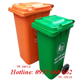 Bán thùng rác nhựa 120l giá rẻ