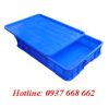 Thùng nhựa đặc Hs025. Kích thước 610x420x100 mm
