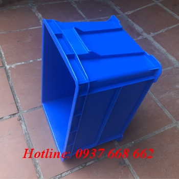 thùng nhựa b6 xanh dương
