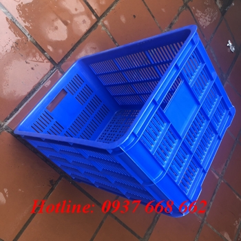 thùng nhựa rỗng Hs004, kích thước: 610x420x310